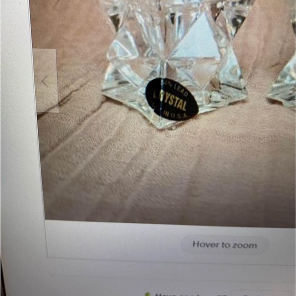 Michael C. Fina Fifth Avenue Crystal Candle Holder, sparkly & shiny, like new - Picture 3 of 3